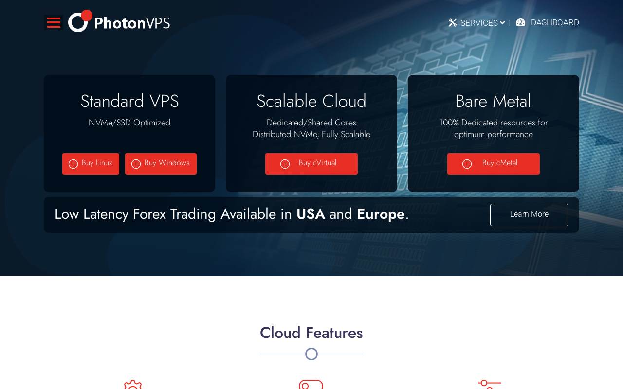 PhotonVPS 官网截图